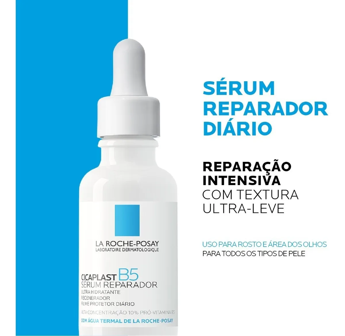 Imagem 2 de 6 de Cicaplast B5 Sérum 30ml La Roche posay Momento de aplicação Dia Noite Tipo de pele Todo tipo de pele