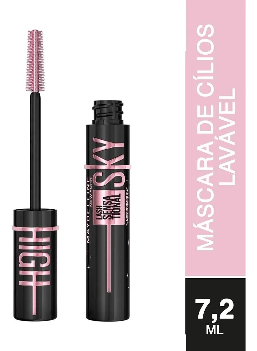 Imagem 2 de 7 de Máscara De Cílios Sky High Cosmic Black 7,2 Ml Maybelline Cor Preto