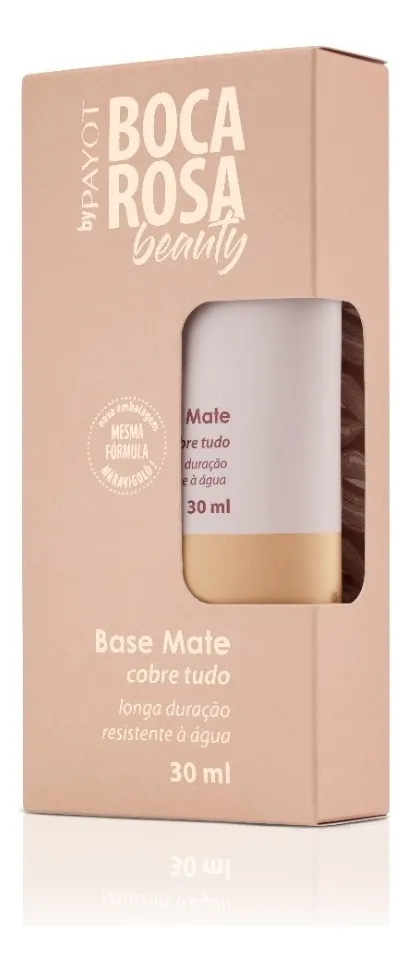Imagem 2 de 12 de Base Mate Longa Duração Boca Rosa Beauty Payot 30mL Cor 05 - Adriana