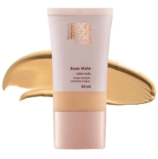 Imagem 8 de 12 de Base Mate Longa Duração Boca Rosa Beauty Payot 30mL Cor 05 - Adriana