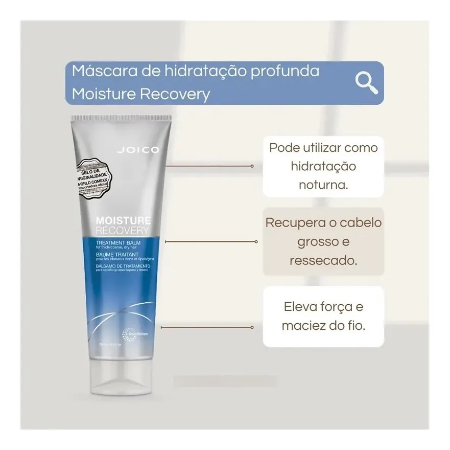 Imagem 2 de 3 de Joico Moisture Recovery Treatment Balm - Máscara 250ml