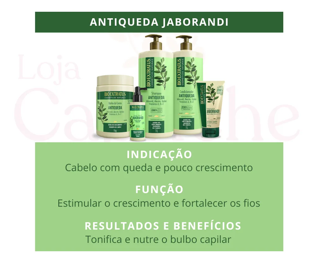 Imagem 8 de 10 de Kit Antiqueda Jaborandi 5 Produtos Bio Extratus
