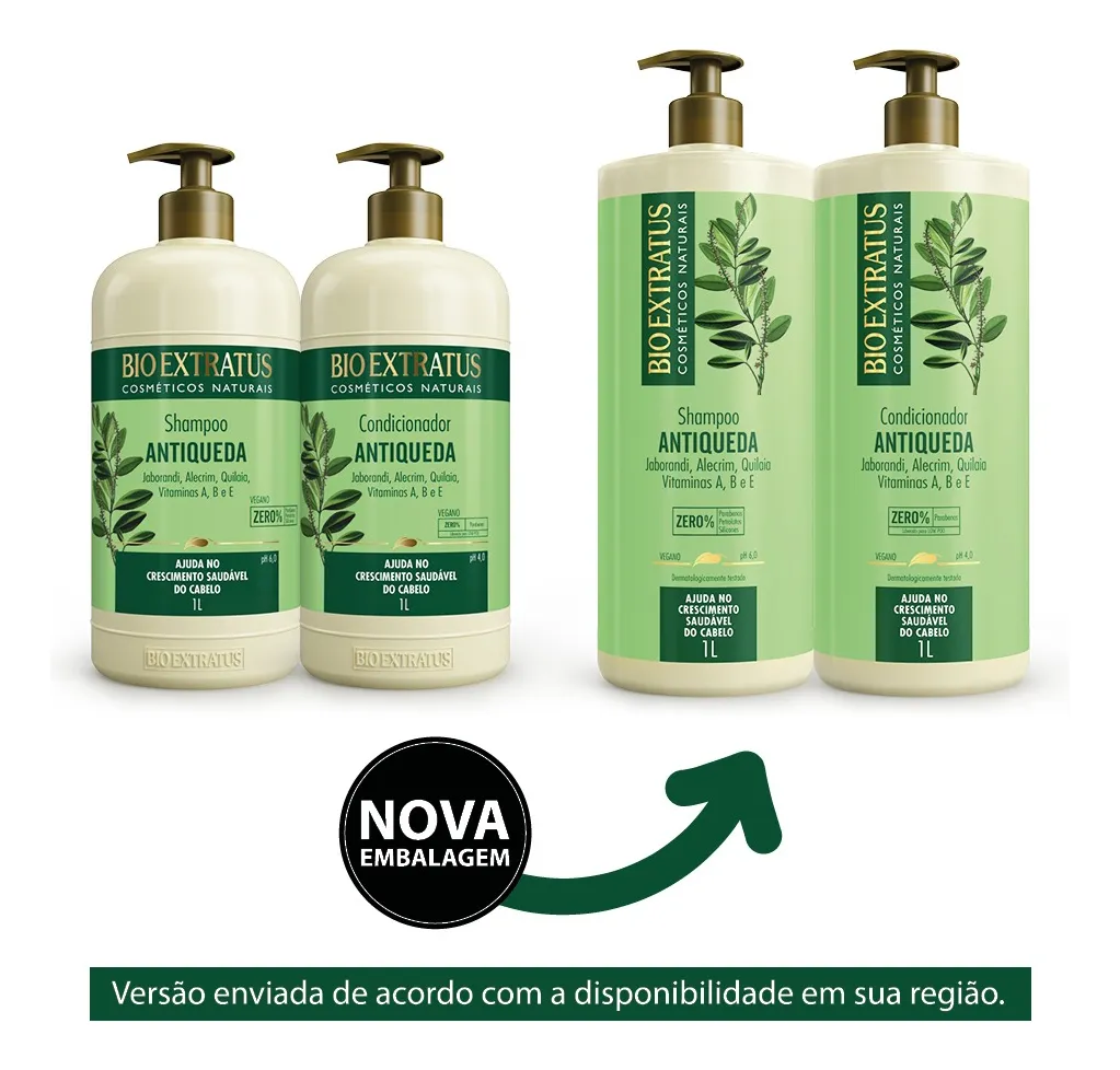 Imagem 2 de 4 de Kit Bio Extratus Antiqueda (1l) Shampoo E Condicionador