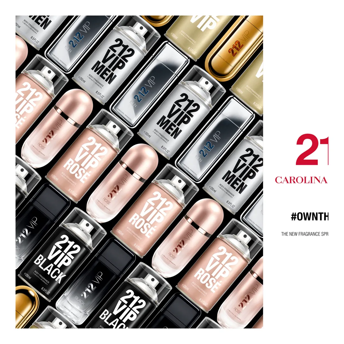 Imagem 3 de 5 de Carolina Herrera 212 Vip Rosé - Body Spray Feminino 250ml