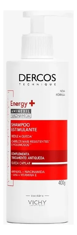 Imagem 3 de 8 de Shampoo Estimulante Antiqueda Dercos Energy+ 400g Vichy