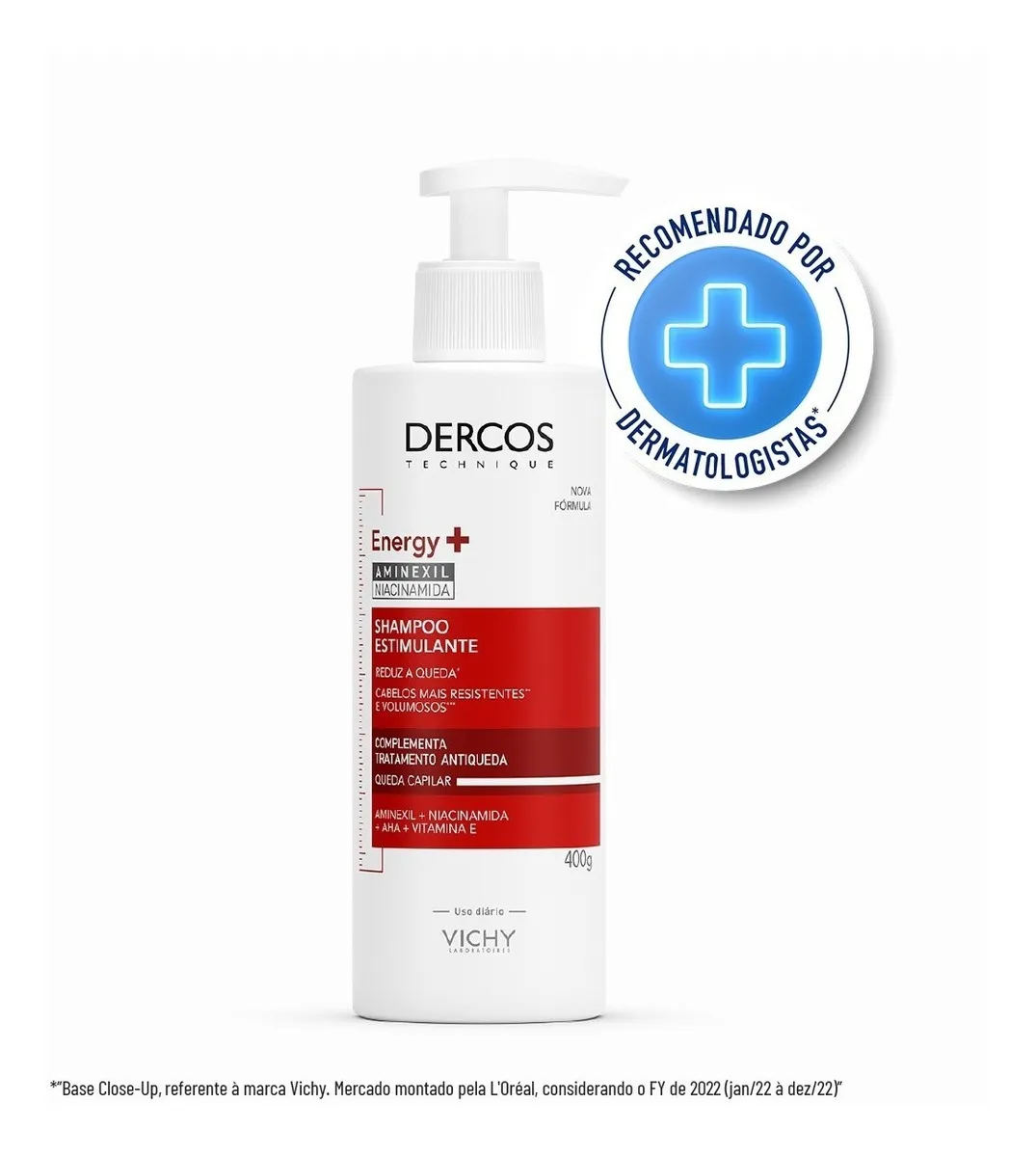 Imagem 2 de 8 de Shampoo Estimulante Antiqueda Dercos Energy+ 400g Vichy
