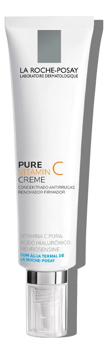 Imagem 2 de 6 de Creme Antirrugas Pure Vitamin C Com Ácido Hialurônico 40ml La Roche-posay
