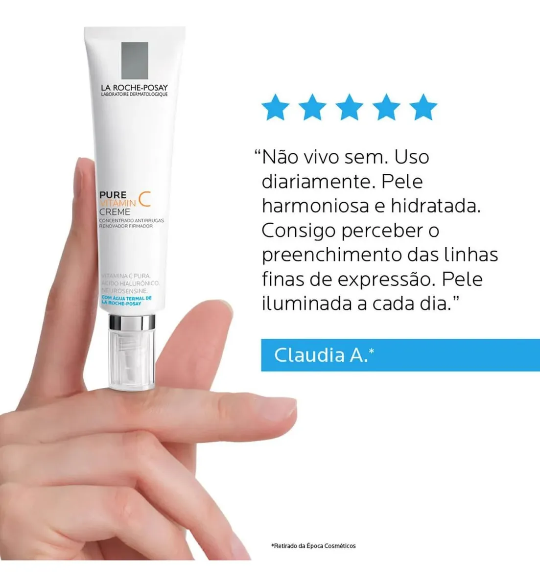 Imagem 4 de 6 de Creme Antirrugas Pure Vitamin C Com Ácido Hialurônico 40ml La Roche-posay