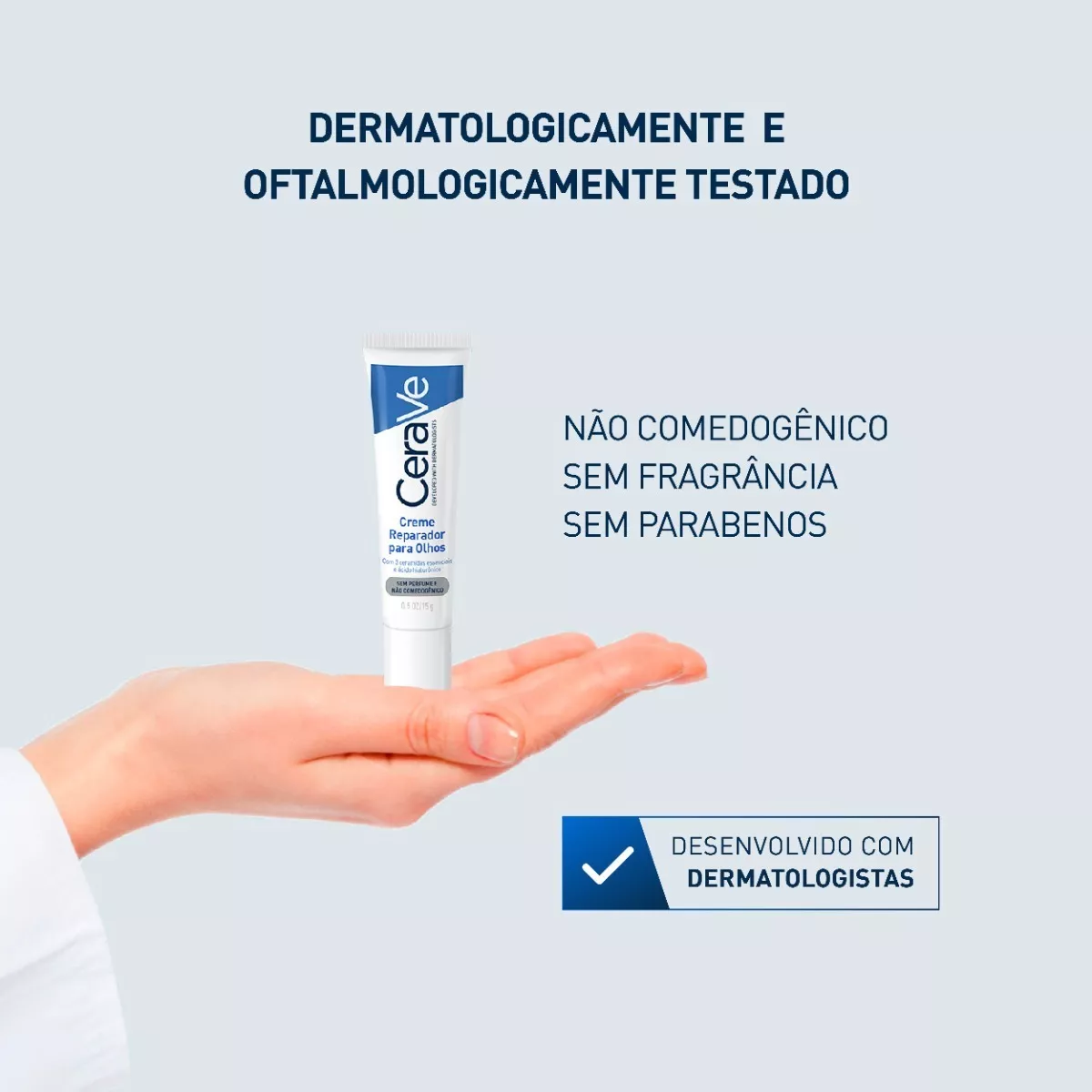 Imagem 4 de 12 de Creme Reparador Para Olhos 15ml Cerave Tipo de pele Todos os tipos de pele