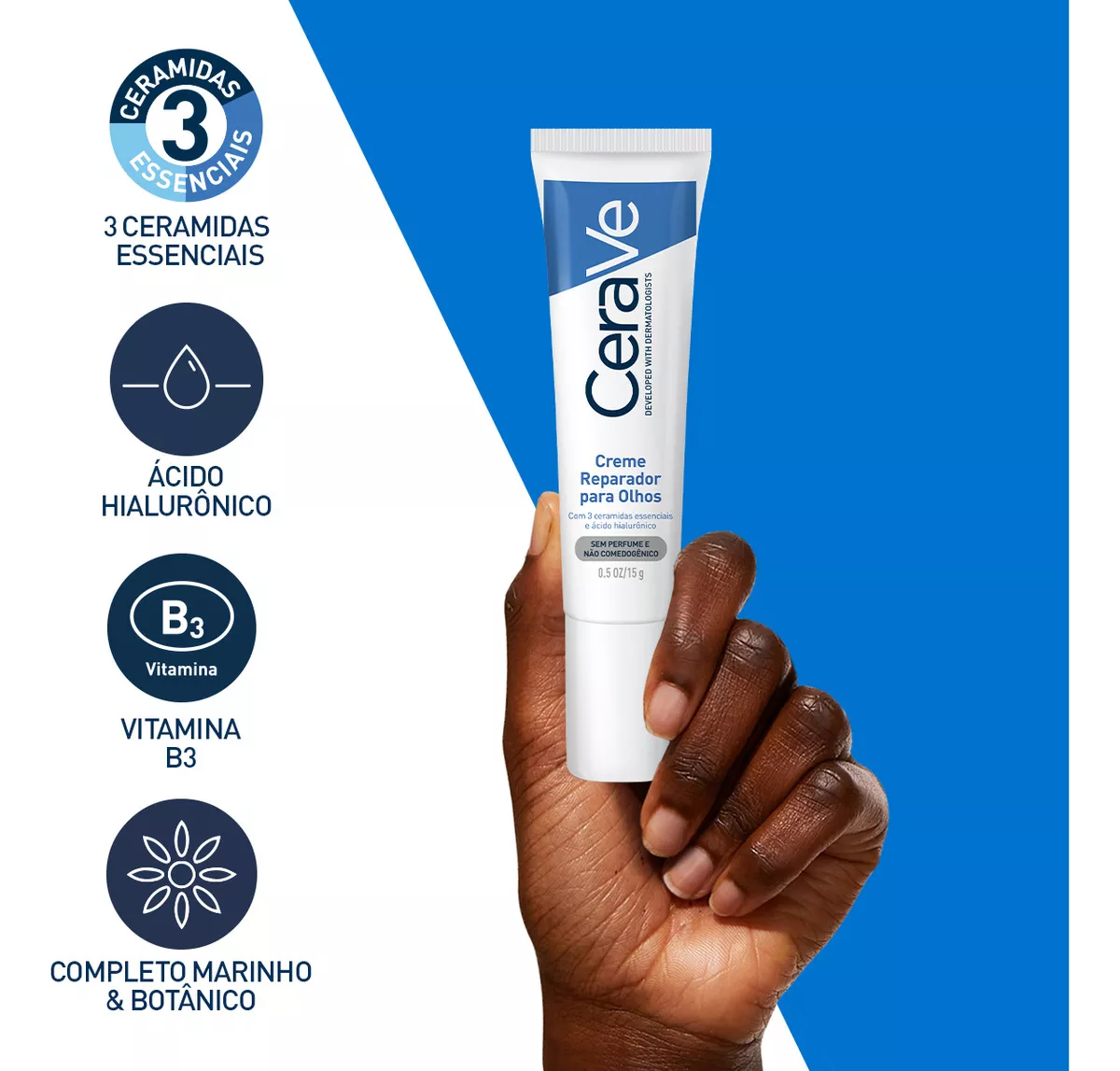 Imagem 8 de 12 de Creme Reparador Para Olhos 15ml Cerave Tipo de pele Todos os tipos de pele