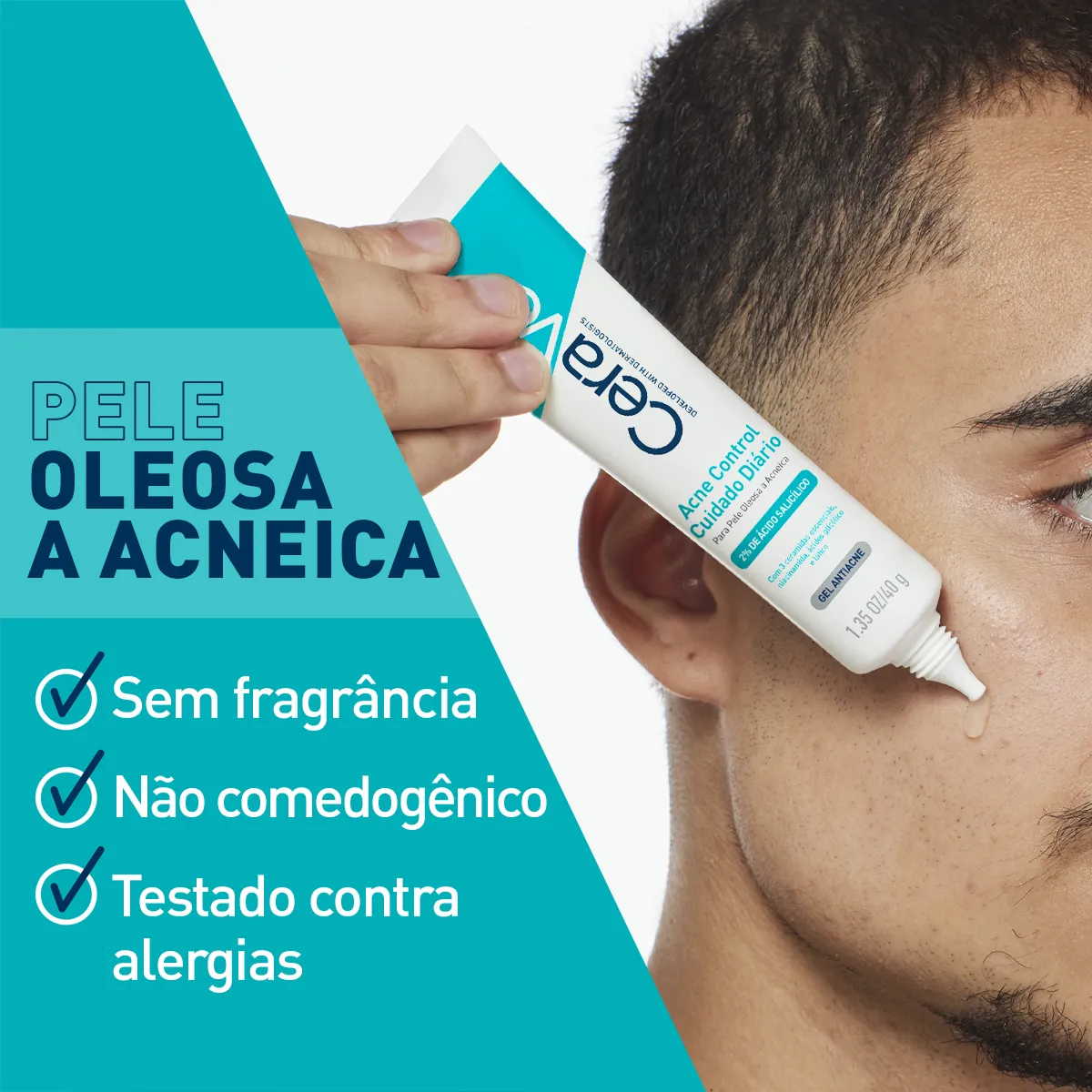 Imagem 9 de 11 de Gel Acne Control Cuidado Diário 40g CeraVe