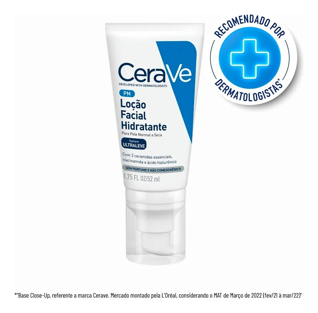 Imagem 2 de 12 de Loção Facial Hidratante Ultraleve Para Peles Normais E Secas 52ml CeraVe
