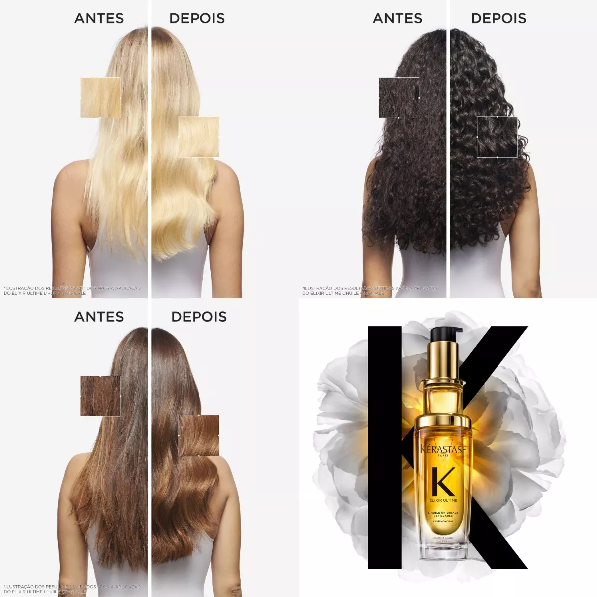 Imagem 3 de 11 de Óleo Capilar Kérastase Elixir Ultime L'Huile Originale 75ml