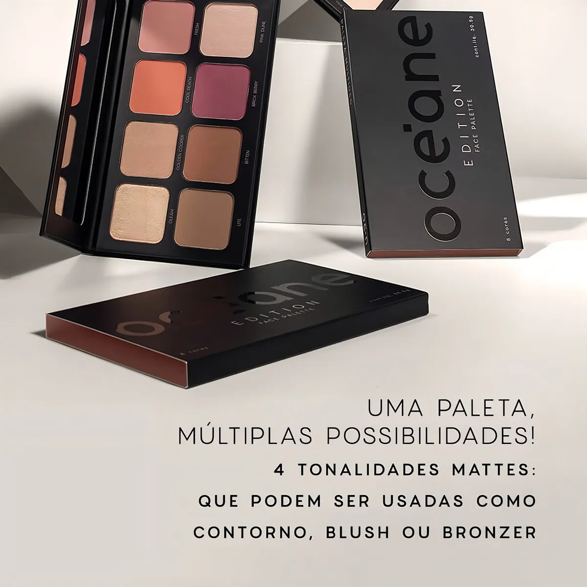 Imagem 5 de 6 de Paleta Iluminador Contorno Bronzer E Blush Océane Edition Tom da maquiagem Multiuso