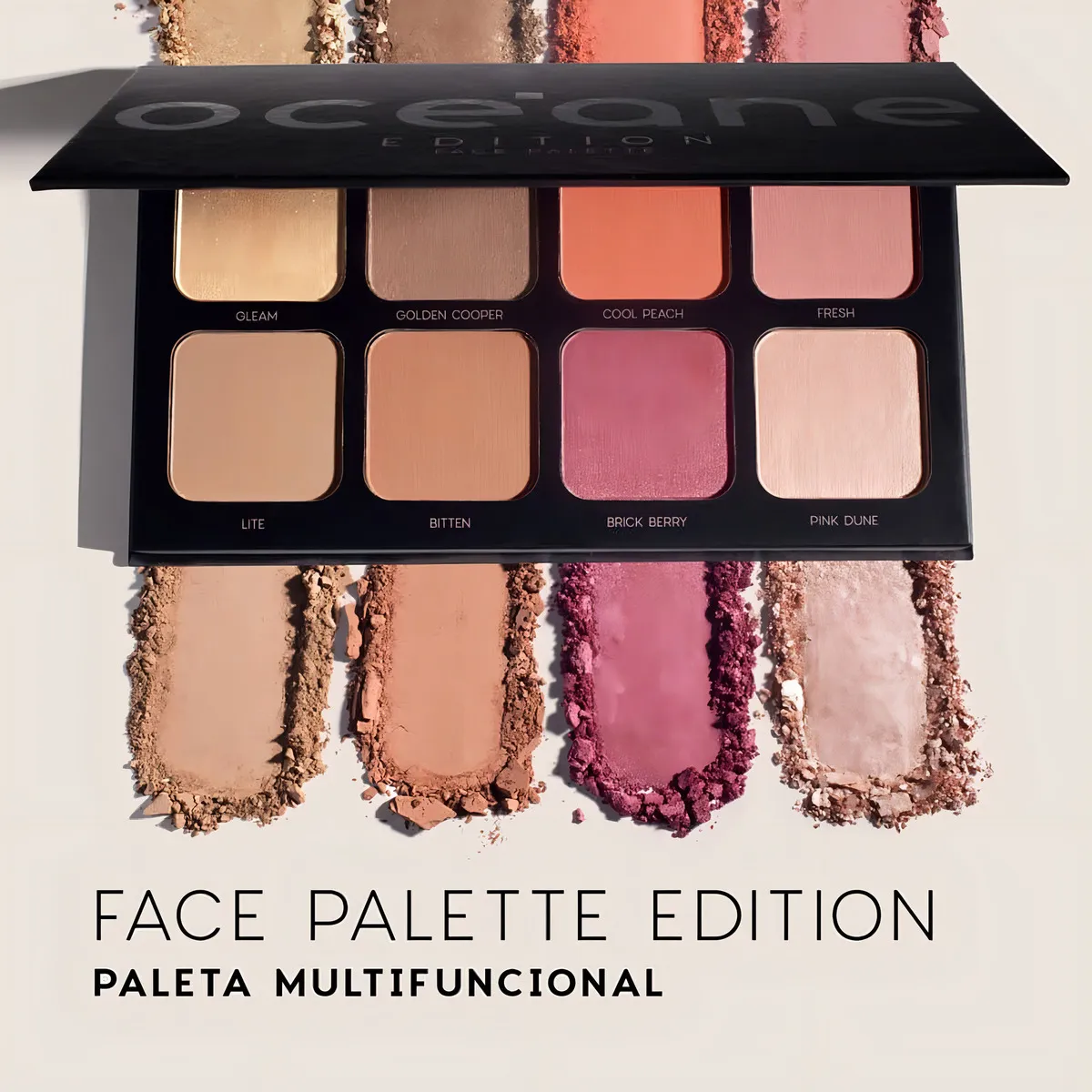 Imagem 6 de 6 de Paleta Iluminador Contorno Bronzer E Blush Océane Edition Tom da maquiagem Multiuso