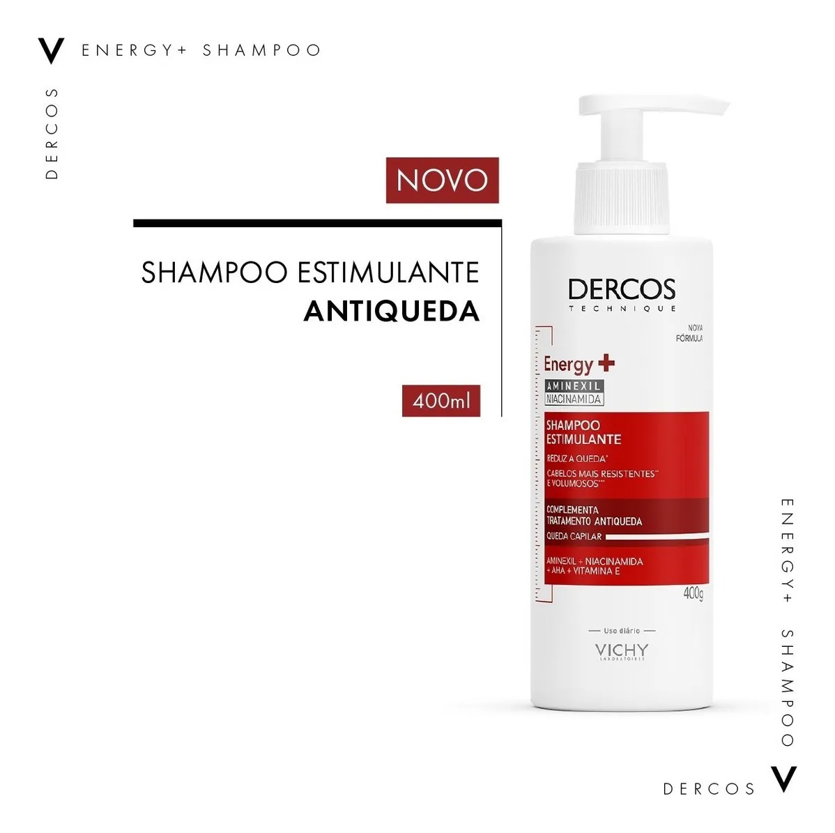 Imagem 3 de 7 de Shampoo Estimulante Antiqueda 400g Vichy Dercos