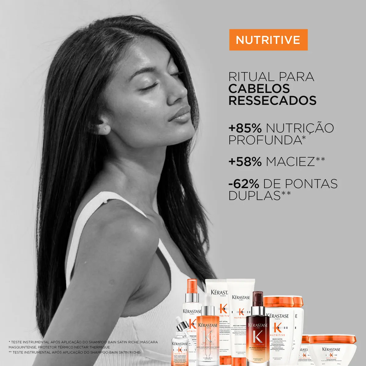 Imagem 4 de 12 de Shampoo Kérastase Nutritive Bain Satin 250 ml