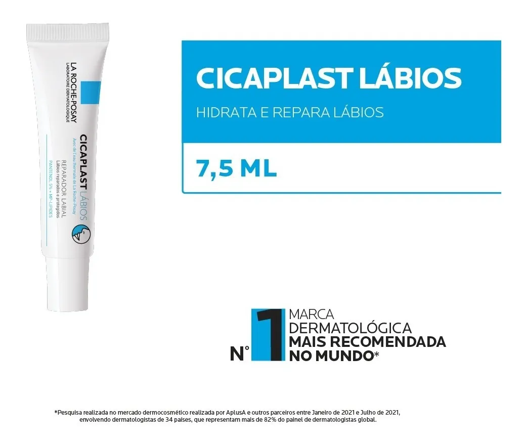 Imagem 2 de 11 de Reparador Labial Cicaplast 7,5ml La Roche-posay