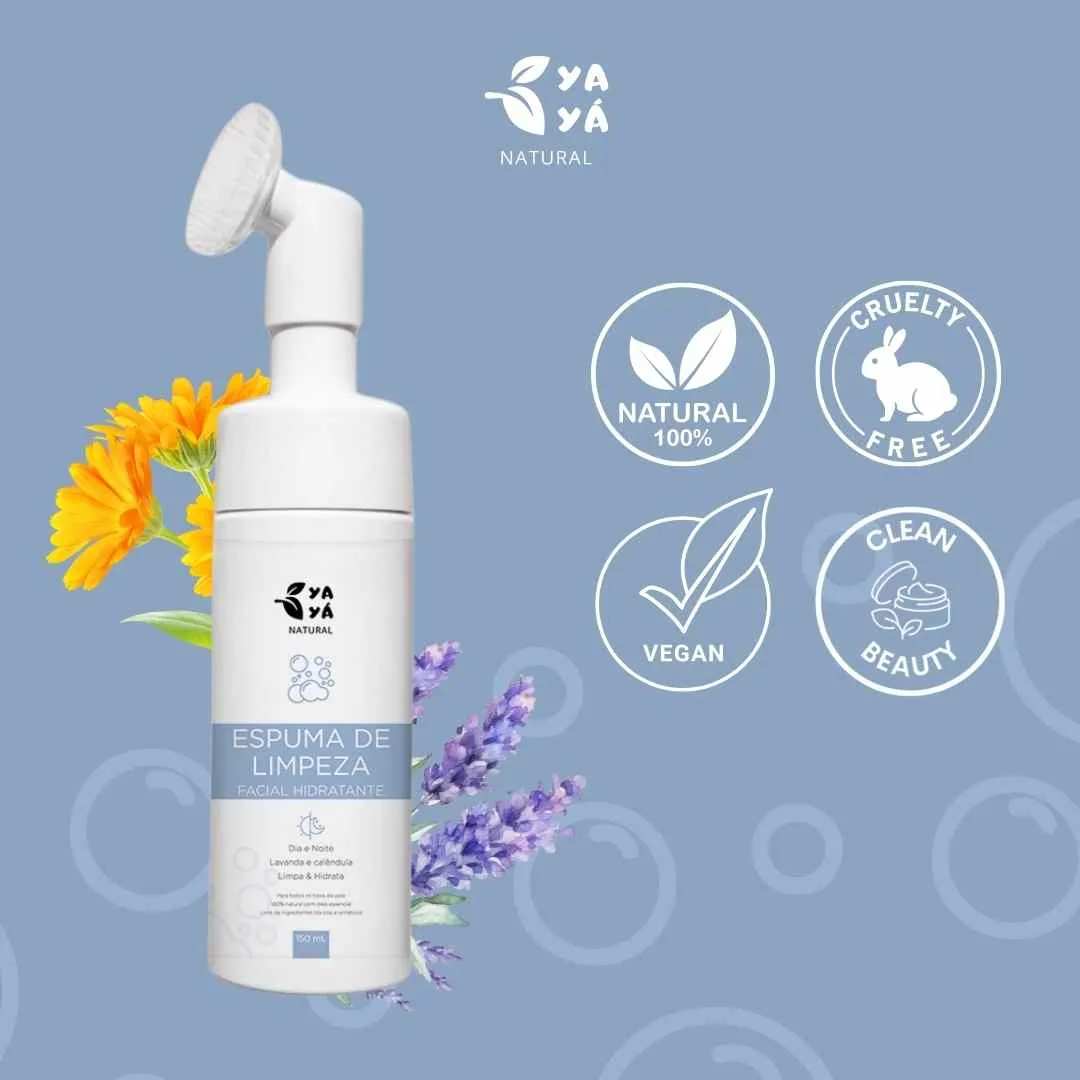 Imagem 10 de 10 de Espuma De Limpeza Facial 100% Natural e Vegana 150ml - Yayá Natural