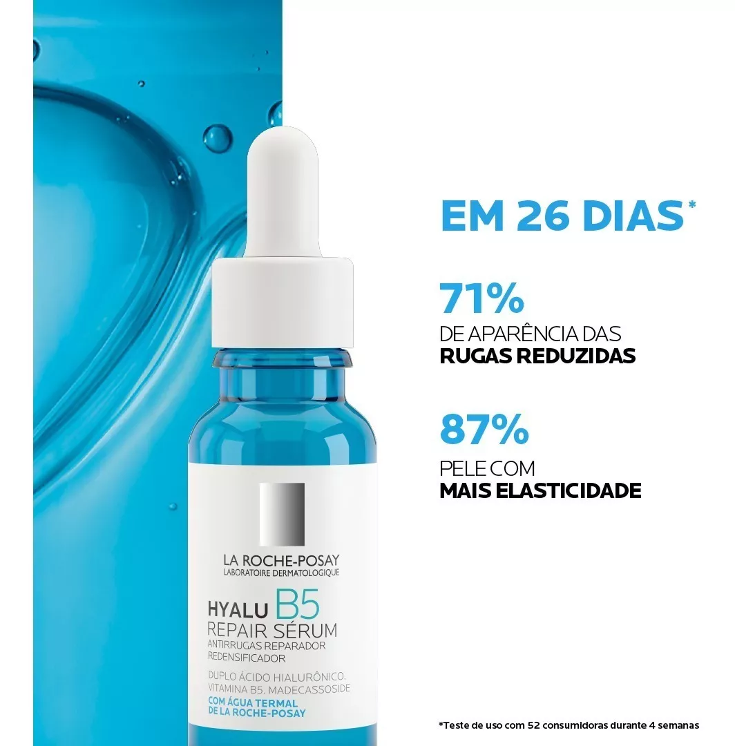 Imagem 3 de 9 de Sérum Anti idade Hyalu B5 Repair 15ml La Roche-posay Momento de aplicação Dia Noite Tipo de pele Todos