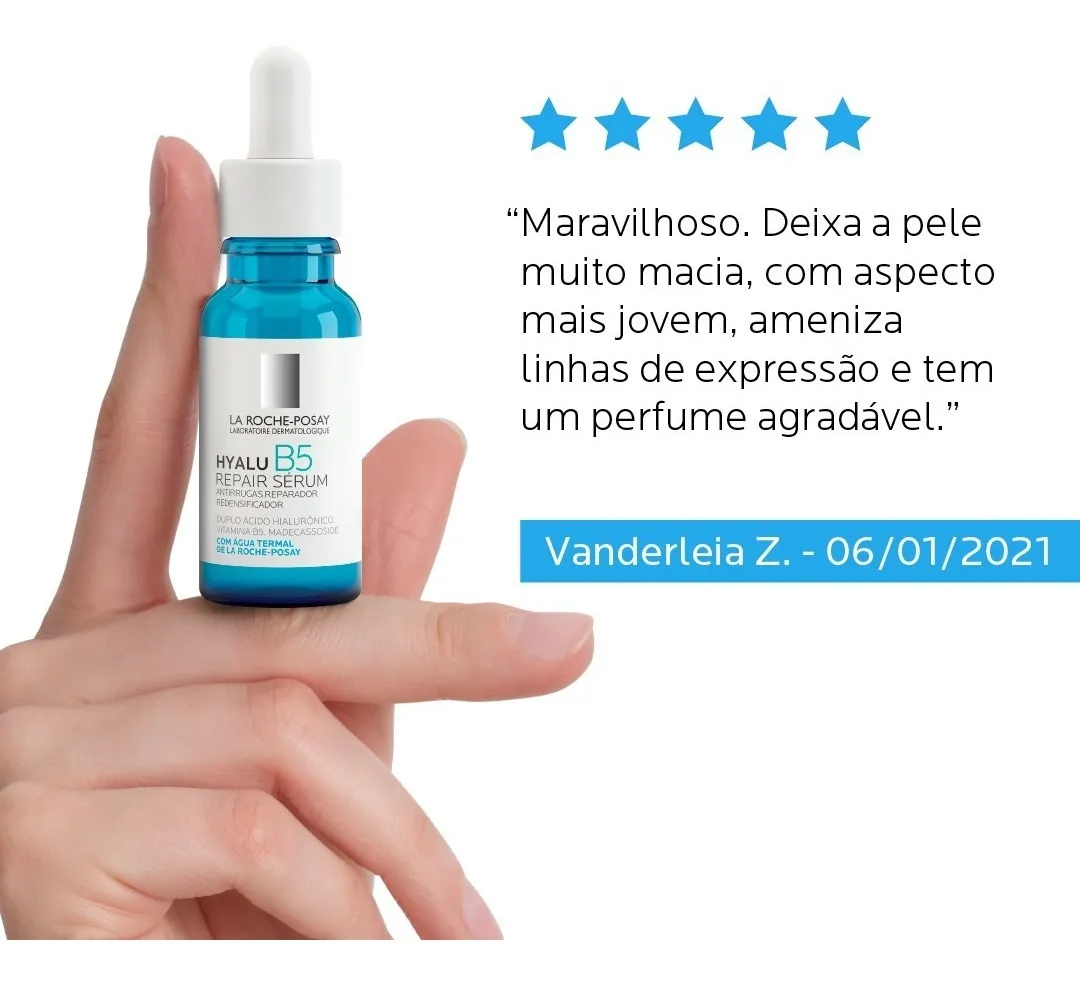 Imagem 5 de 9 de Sérum Anti idade Hyalu B5 Repair 15ml La Roche-posay Momento de aplicação Dia Noite Tipo de pele Todos