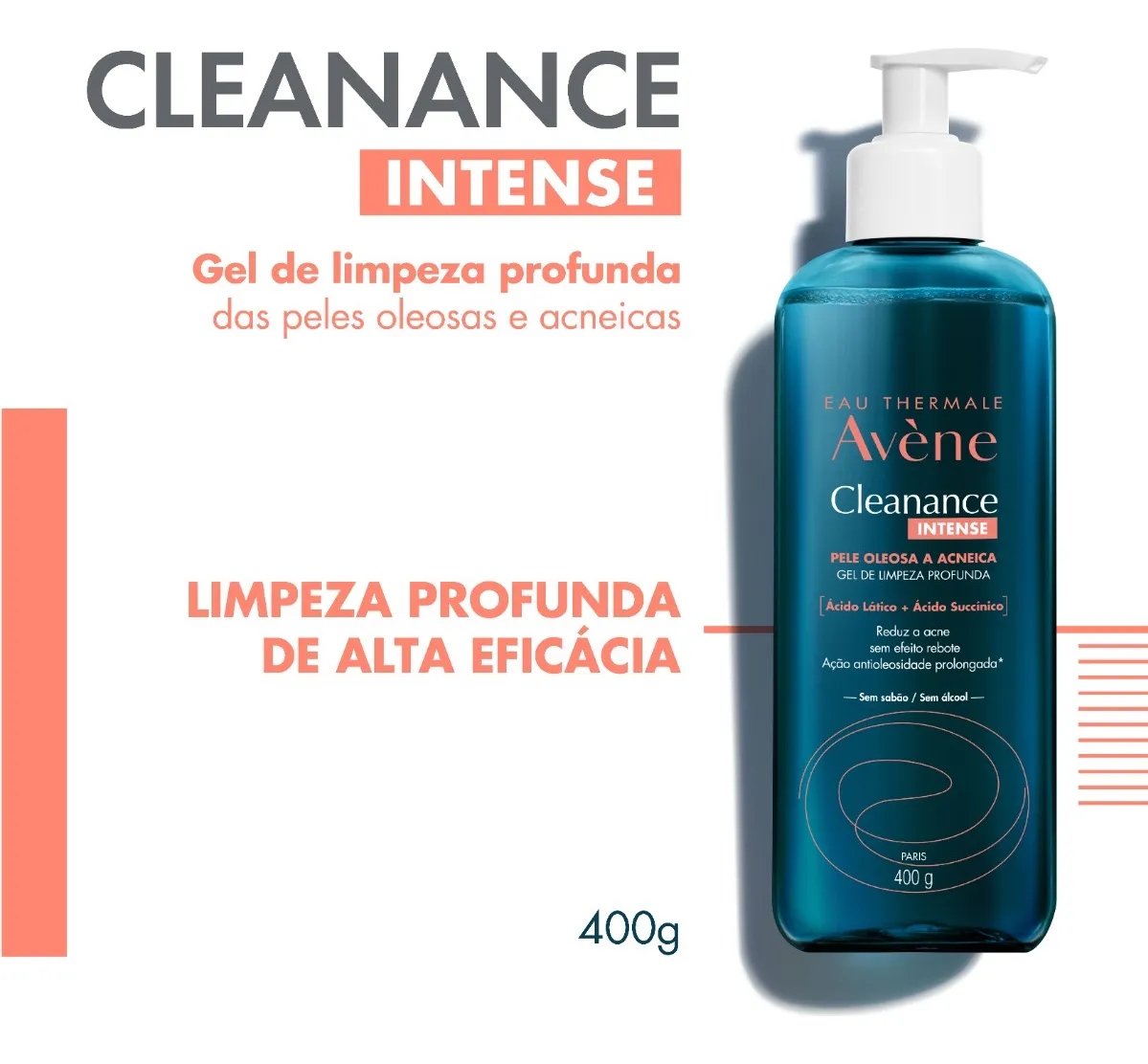 Imagem 2 de 8 de Avène Cleanance Intense - Gel De Limpeza Profunda 400g Tipo de pele Oleosa