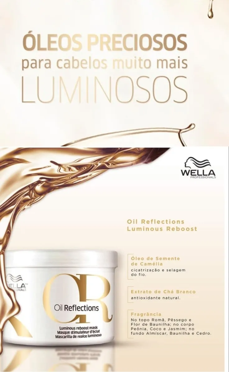 Imagem 3 de 12 de Wella Máscara Oil Reflections 500ml