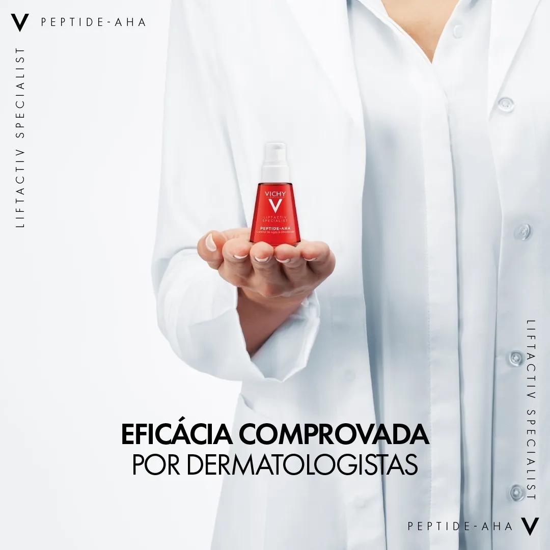 Imagem 4 de 8 de Sérum Facial Anti Idade Peptide Aha 30ml Vichy Tipo de pele Mista ou oleosa