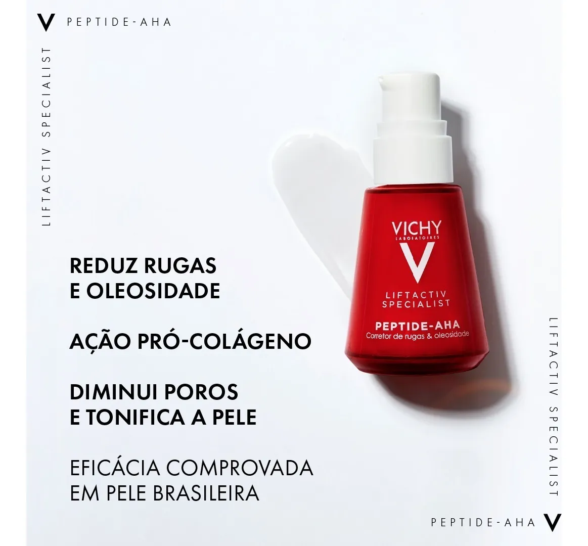 Imagem 7 de 8 de Sérum Facial Anti Idade Peptide Aha 30ml Vichy Tipo de pele Mista ou oleosa
