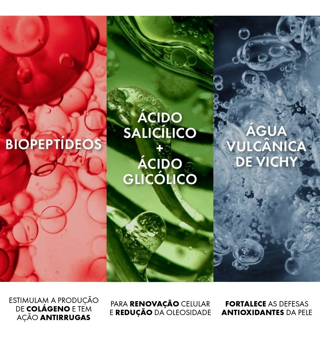 Imagem 8 de 8 de Sérum Facial Anti Idade Peptide Aha 30ml Vichy Tipo de pele Mista ou oleosa