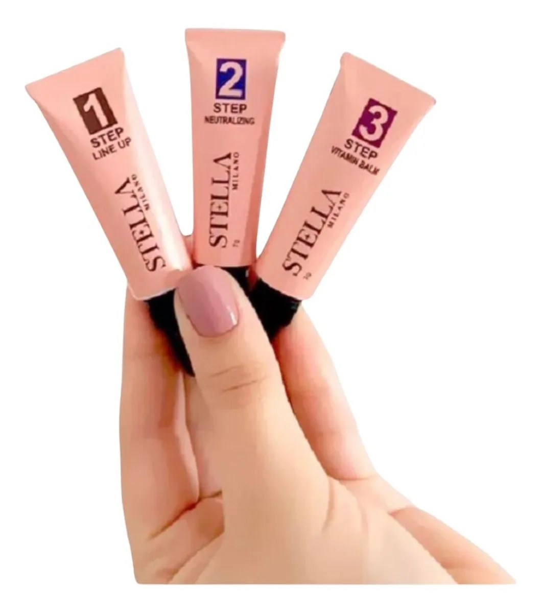 Kit Brow Lamination Lash Lifting Stella Milano Sobrancelhas Cílios 7g