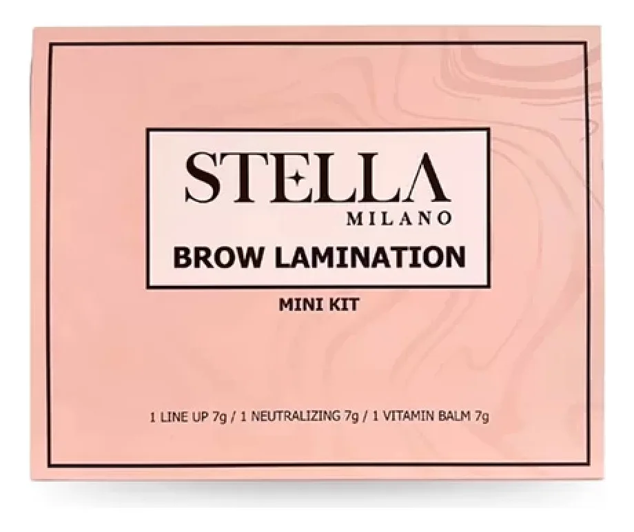 Kit Brow Lamination Lash Lifting Stella Milano Sobrancelhas Cílios 7g