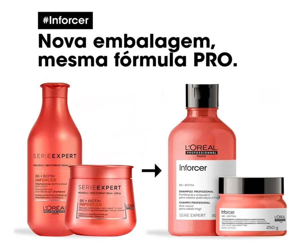 Kit L’oréal Professionnel Inforcer Treat (2 Produtos) Blz Única