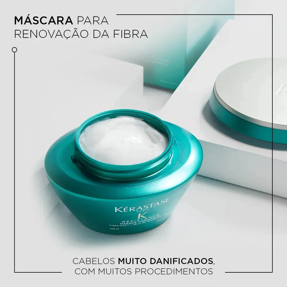 Máscara de Reconstrução Profunda para Cabelos Danificados, Força e Elasticidade Résistance Thérapiste Kérastase 200ml