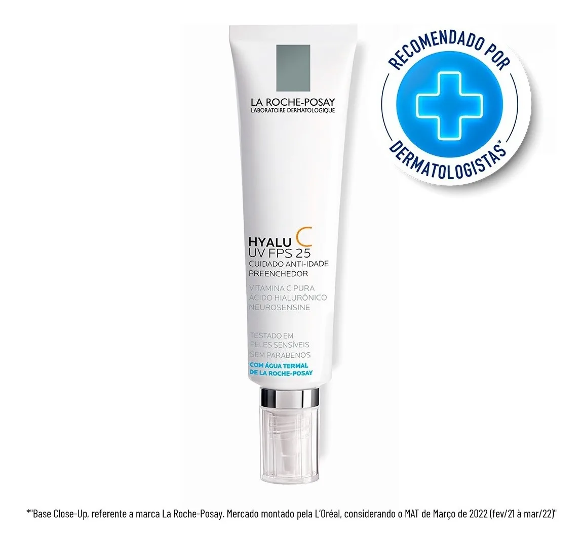 Rejuvenescedor Redermic Hyalu C Fps25 40ml La Roche Posay Momento de aplicação Dia/Noite Tipo de pele Sensível