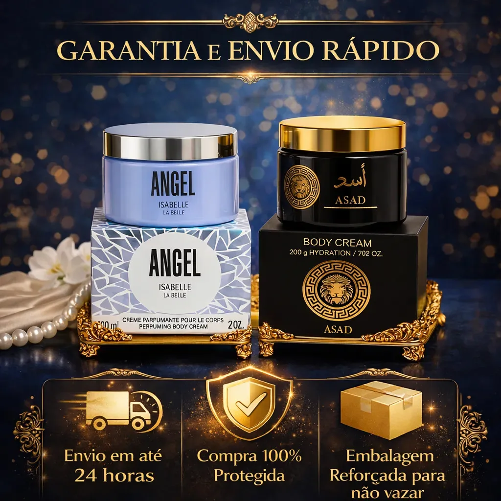 Kit Creme Hidratante Corporal Pasta Angel + Asad 200ml Isa