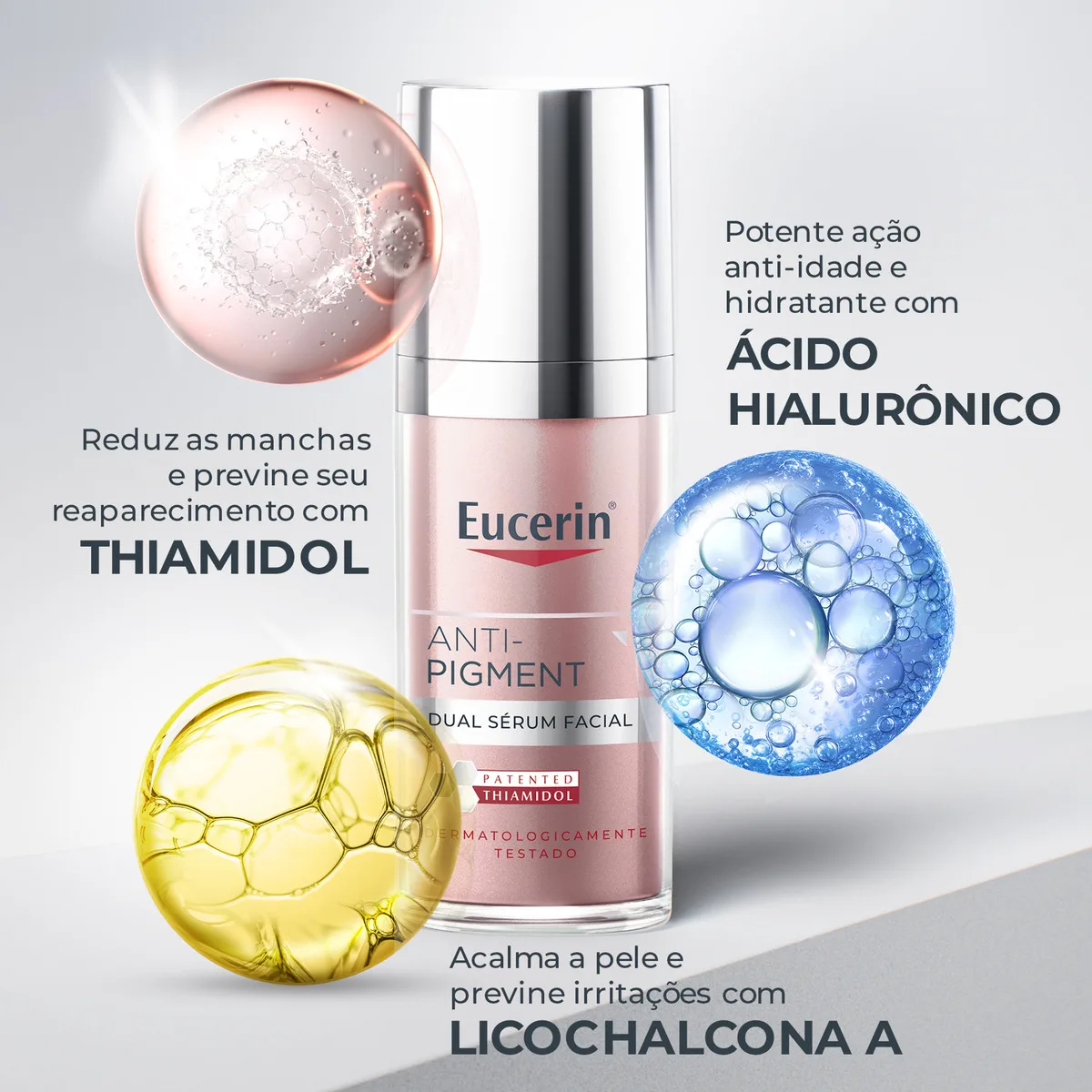 Eucerin Dual Sérum Facial AntiManchas e Anti-idade 30ml Anti-Pigment Clareador Thiamidol Ácido Hialurônico