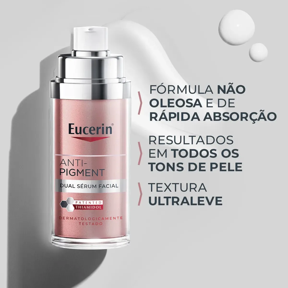 Eucerin Dual Sérum Facial AntiManchas e Anti-idade 30ml Anti-Pigment Clareador Thiamidol Ácido Hialurônico