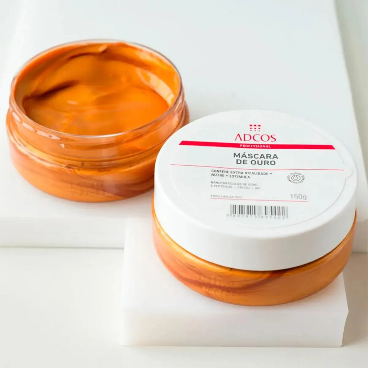 Máscara De Ouro Adcos 150g - Brinde Cubeta E Espátula