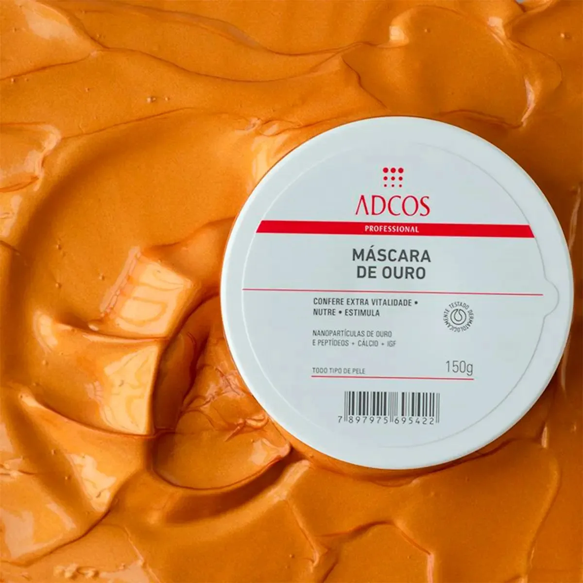 Máscara De Ouro Adcos 150g - Brinde Cubeta E Espátula