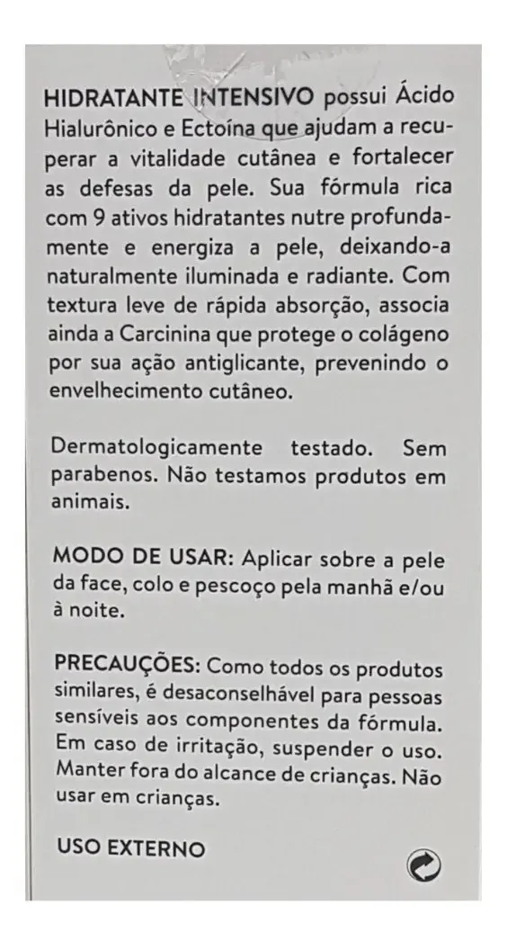 Adcos Hidratante Intensivo 55ml Tipo de pele Normal