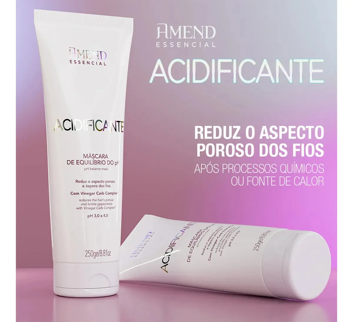 Kit Amend Acidificante Equilíbrio E Leave-in Seca Sem Frizz