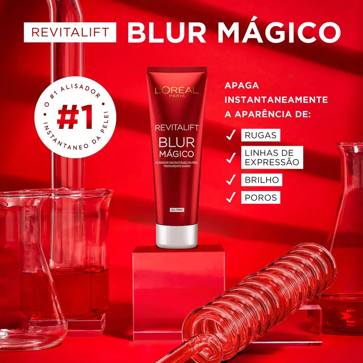 Primer Facial Efeito Blur Matte, Revitalift Blur Mágico L'Oréal Paris, 27g