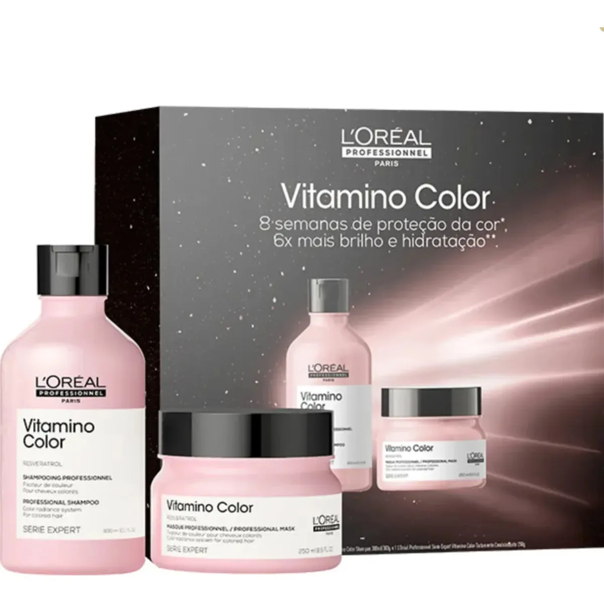 Kit Loreal Vitamino Color Cor Shampoo 300ml Máscara 250ml