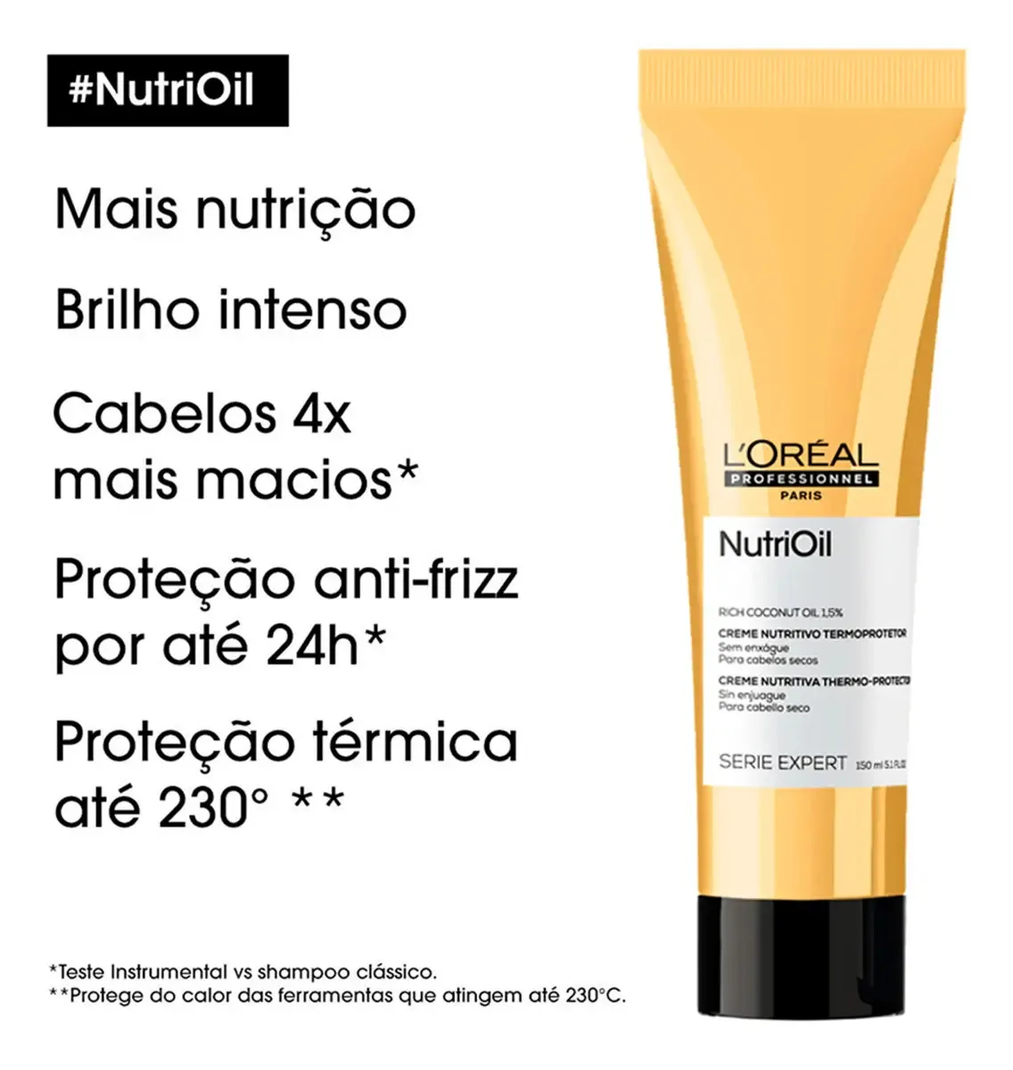 Nutrioil Creme Nutritivo Termoprotetor Leave-In 150ml - Série Expert | L'oréal Professionnel