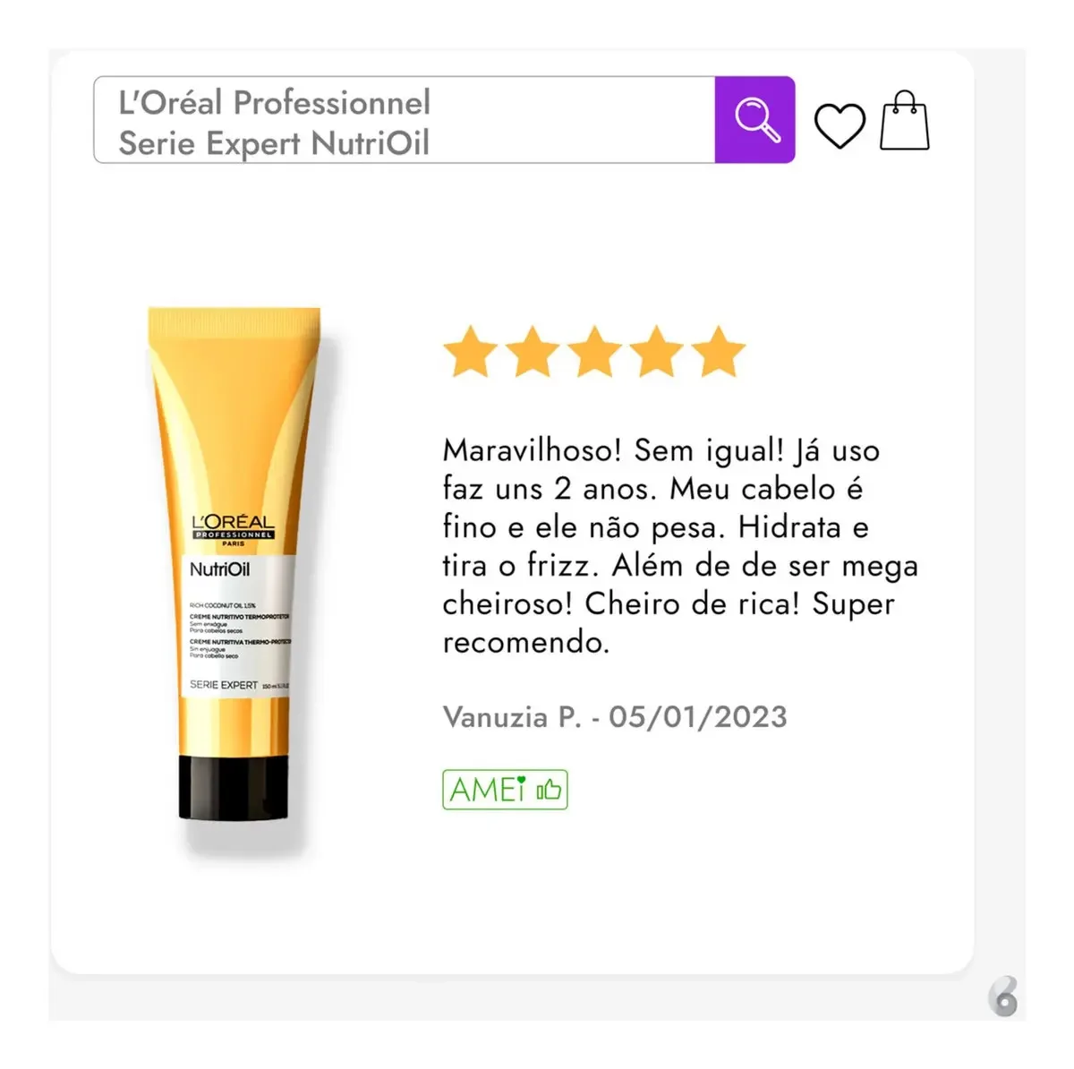 Nutrioil Creme Nutritivo Termoprotetor Leave-In 150ml - Série Expert | L'oréal Professionnel
