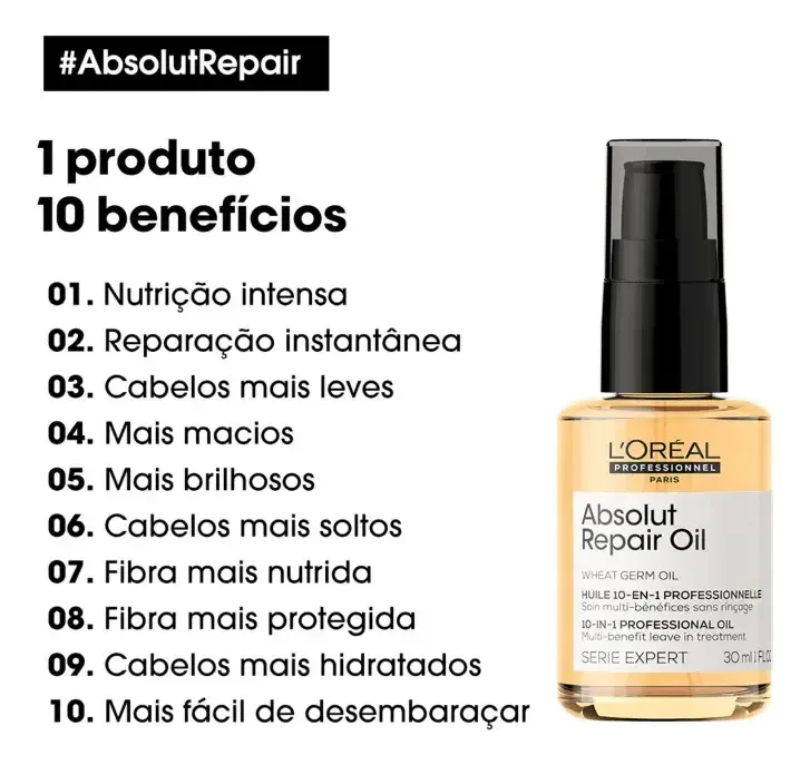 L'Oréal Professionnel Absolut Repair Oil Óleo Capilar 30ml